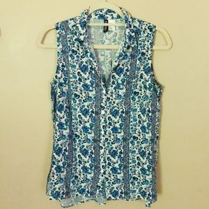 Floral button down shirt